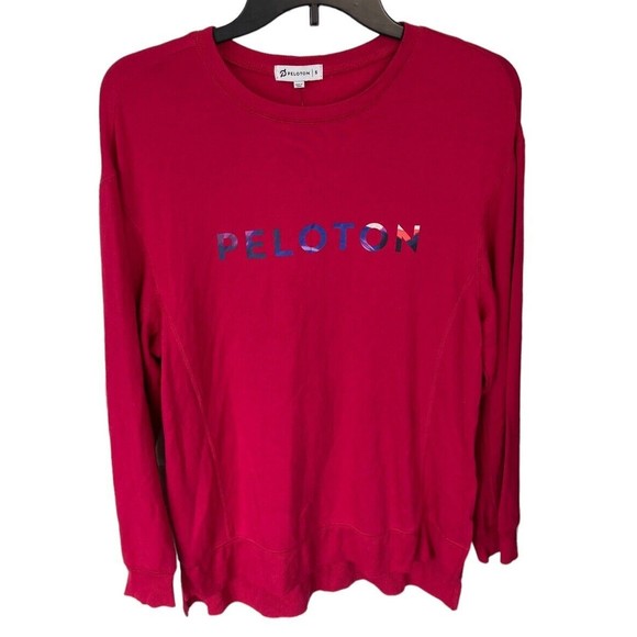 Peloton Tops - Peloton Modern Side Slit Weekender Sweatshirt‎ Size Small Pink